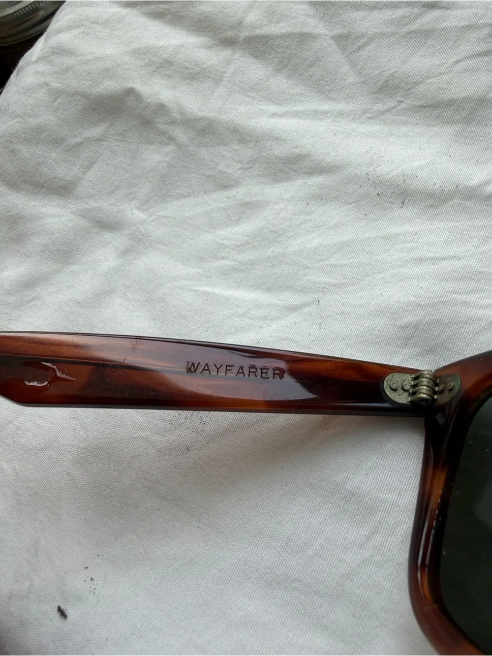 Wayfarer B&L Men's Tortoiseshell Sunglasses with Green Lenses